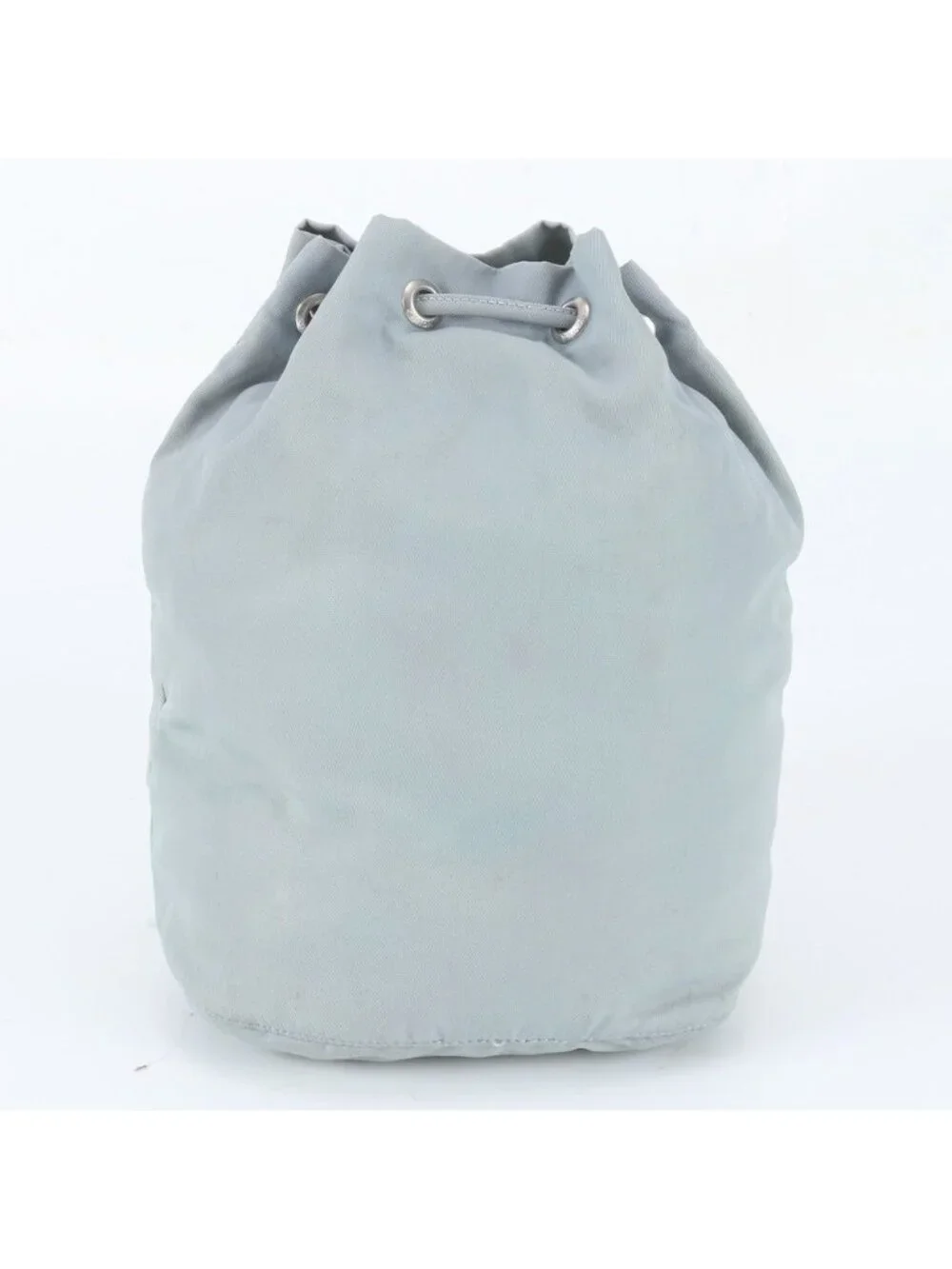 Prada Tessuto Nylon Triangle Logo Drawstring Hand Pouch